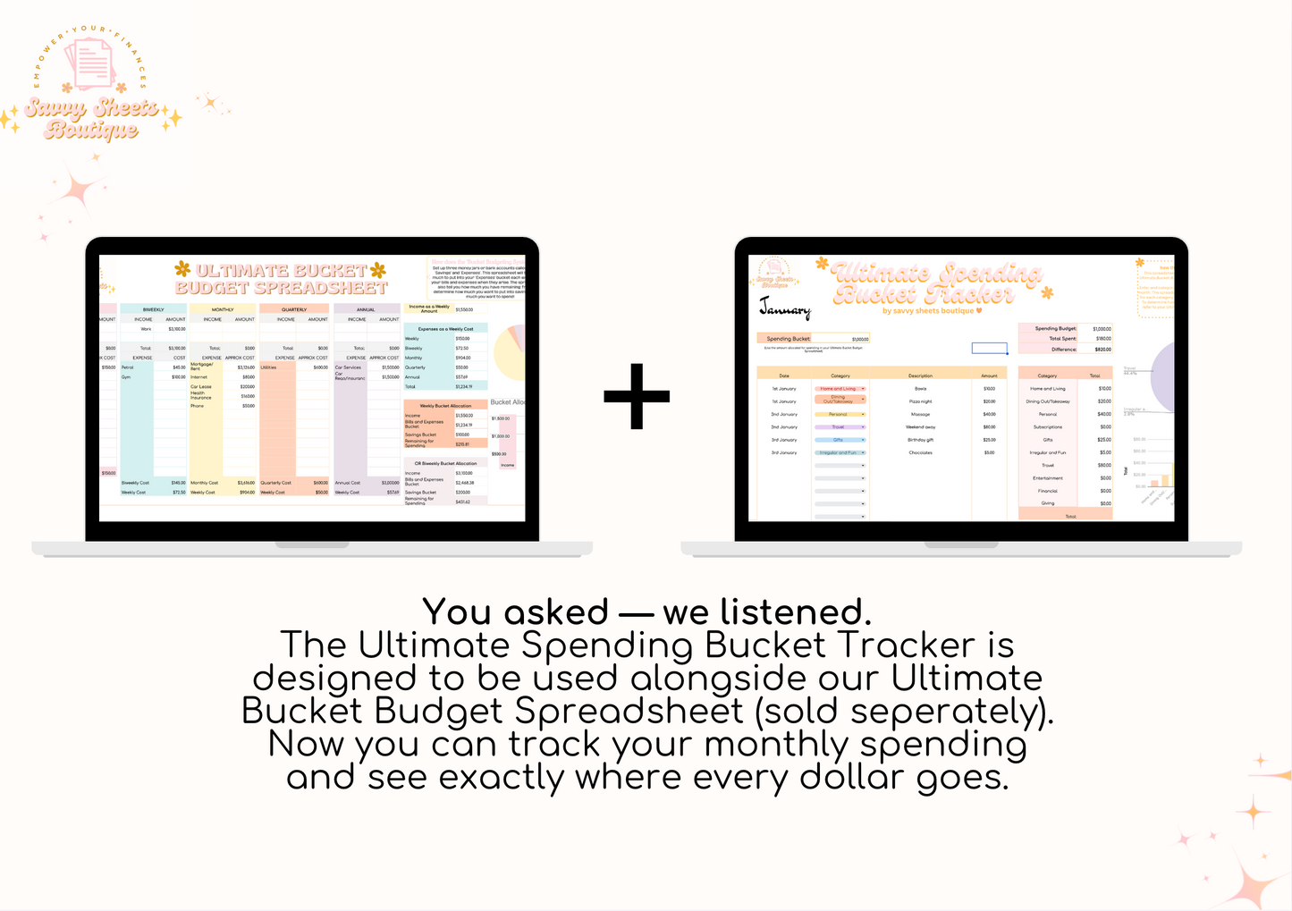 Ultimate Bucket Budget Spreadsheet - by Savvy Sheets Boutique