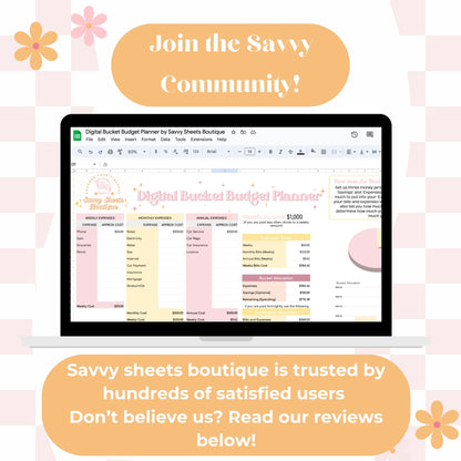 Digital Bucket Budget Planner - by Savvy Sheets Boutique