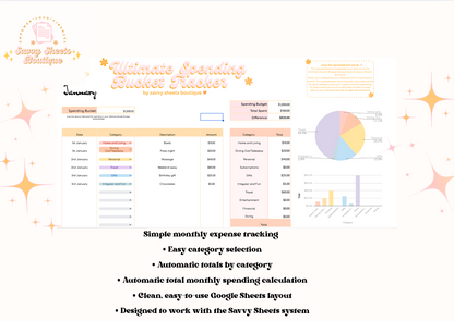 Ultimate Spending Bucket Tracker - by Savvy Sheets Boutique
