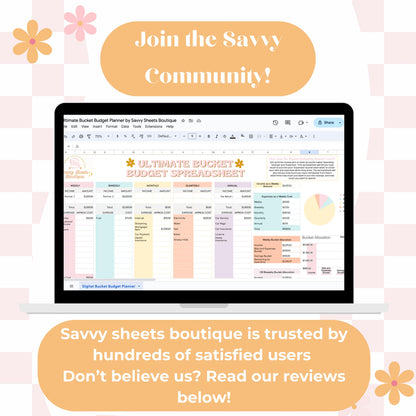 Ultimate Bucket Budget Spreadsheet - by Savvy Sheets Boutique