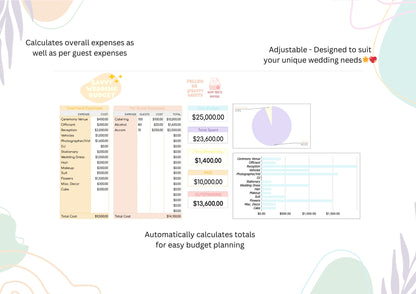 Savvy Wedding Budget Planner - Google Sheets Instant Download