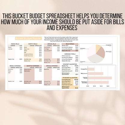 Savvy Sheets - Pink Mauve Bucket Budget Planner Spreadsheet - Google SheetsI Instant Download